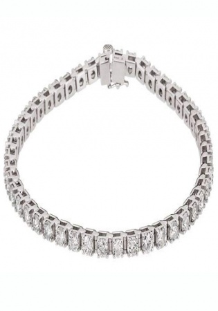 14ct white gold diamond women' bracelet 4 1/2ct