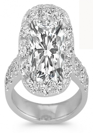 Shane co halo diamond engagement 14k white gold ring for women 