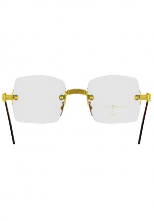 Garcia moreno pieta 18k solid gold yellow rimless limited edition eyewear