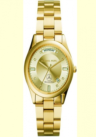 Michael kors women's colette mercedes fc mk6070 yellow dial gold stainless-steel