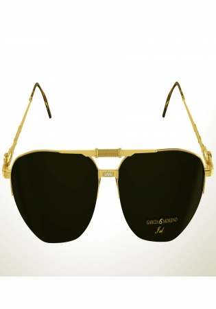 Garcia moreno half rim diamond 18k solid gold yellow sunglasses