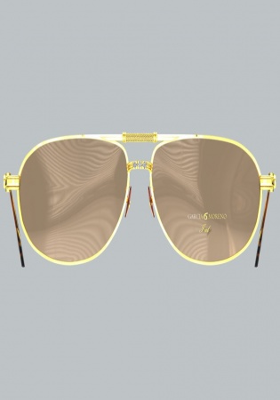 Garcia moreno pilot romance diamond 18k solid gold sunglasses