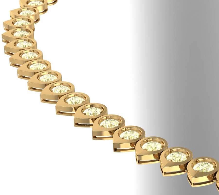 Diamond d5.63 carat k18 (750) yellow gold chain necklace jk18d563c H1