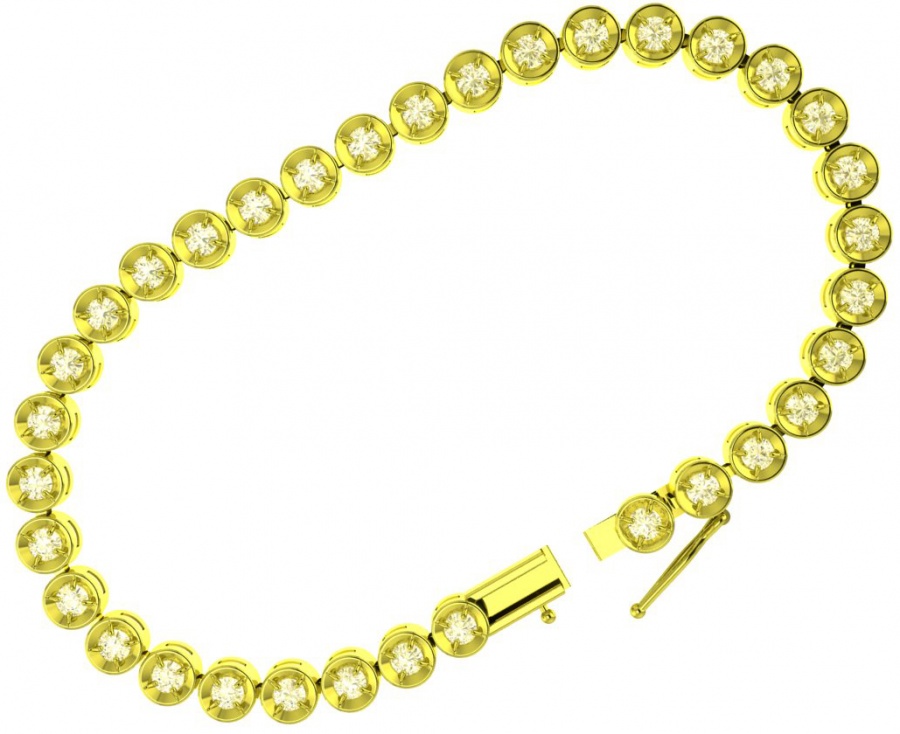Diamond carat k18 (750) yellow gold bracelet jk18d3.00c H3