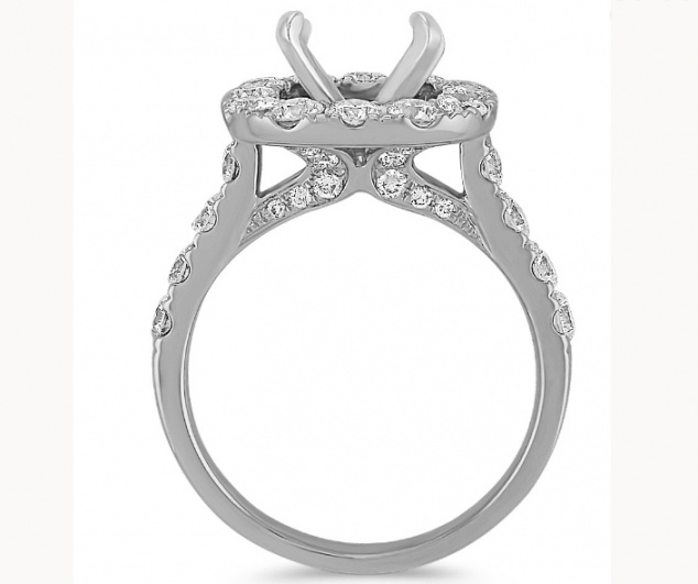 Shane co halo diamond engagement 14k white gold ring for women H0