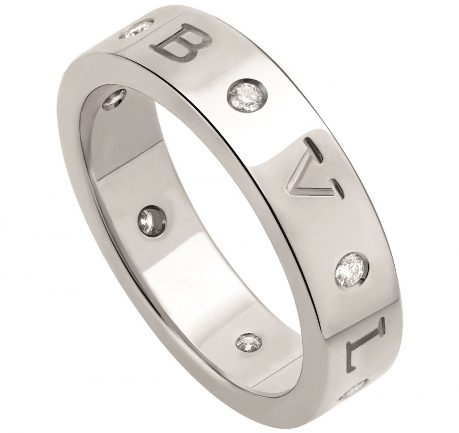 Bvlgari white gold and diamond b. zero1 ring H0