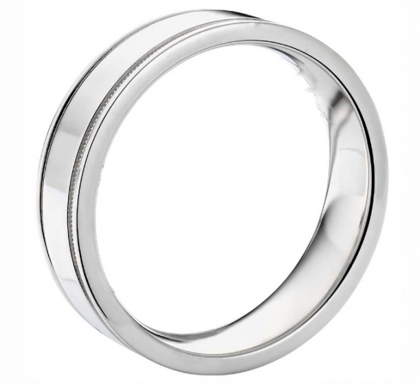 Tiffany & co. monique platinum milgrain wedding band polished ring H1