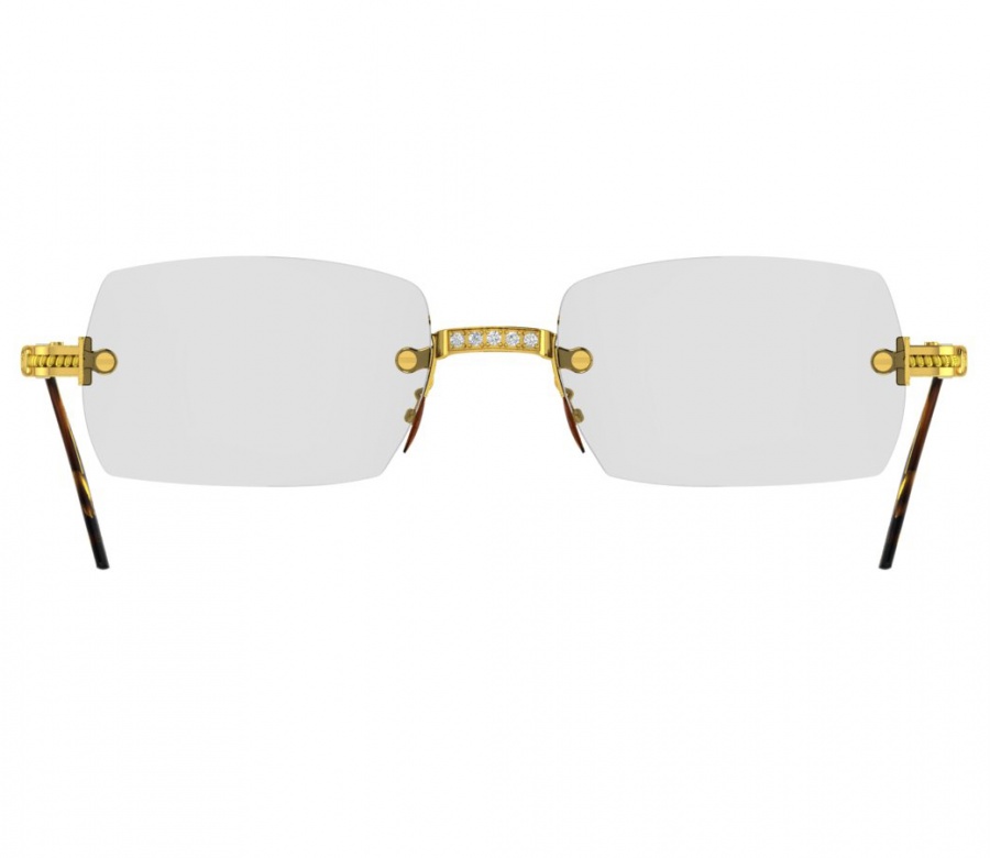 Garcia moreno rimless 18k two tone royal rome limited edition eyewear italy H0