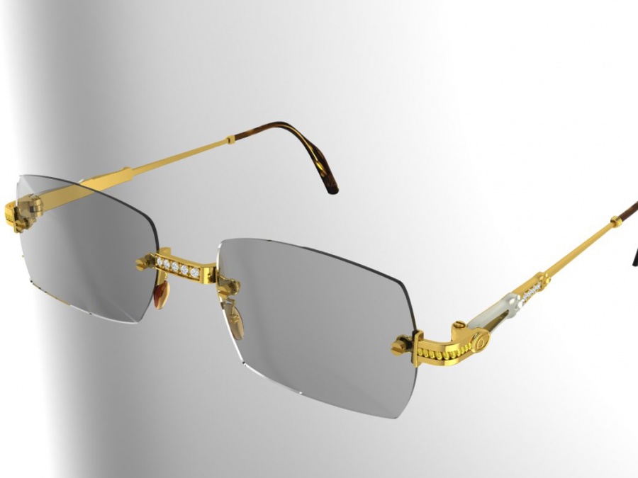 Garcia moreno rimless 18k two tone royal rome limited edition eyewear italy H1