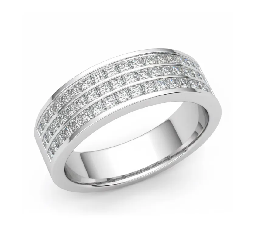 Michael Hill 14K With Princess Diamond 1.0ct Anniversary Band Ring