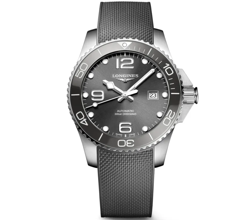 LONGINES HYDROCONQUEST L3.782.4.76.9 AUTOMATIC Grey CERAMIC WATCH 41